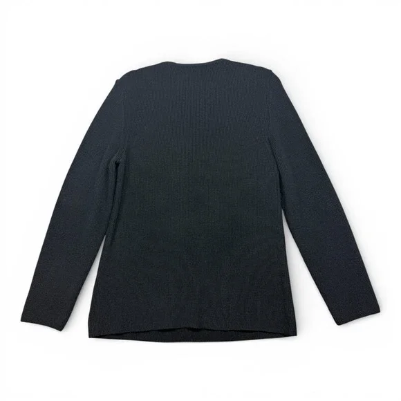 Saint James Toggle Neck Sweater Womens S Black Made in France Wool Maritime Knit
